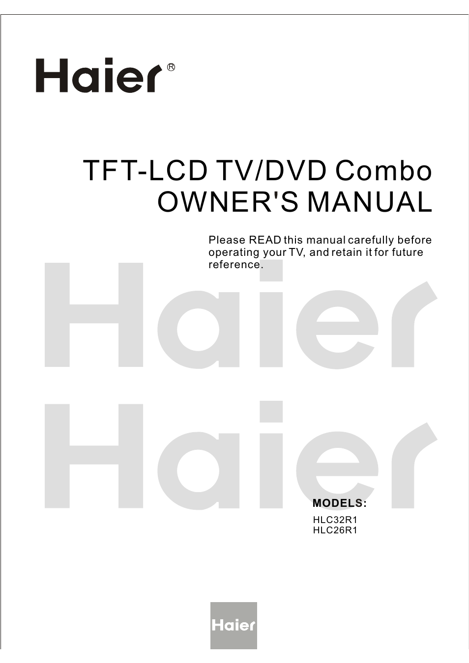 Hitachi HLC26R1 User Manual | 126 pages