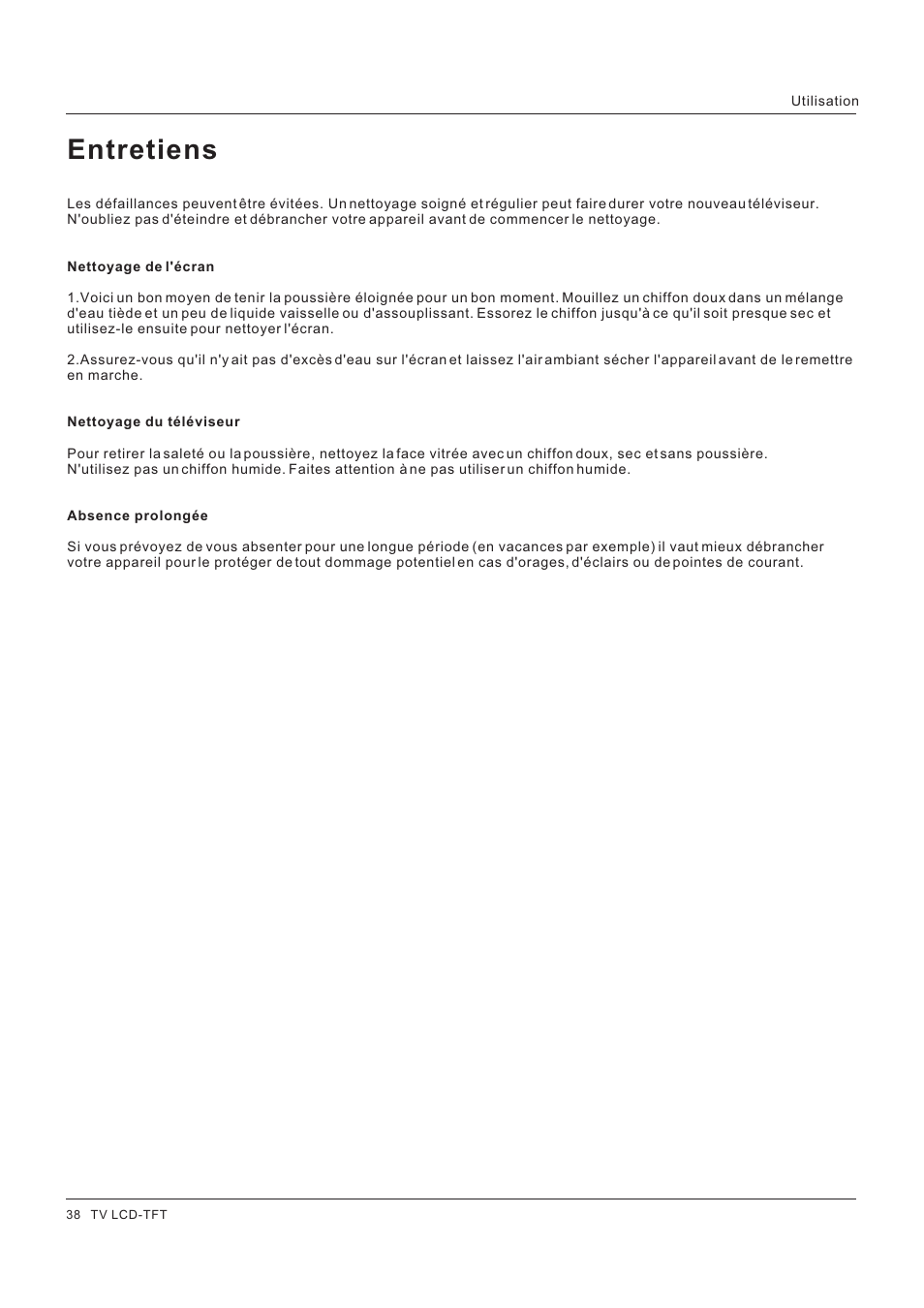 Entretiens | Hitachi HLC26R1 User Manual | Page 80 / 126