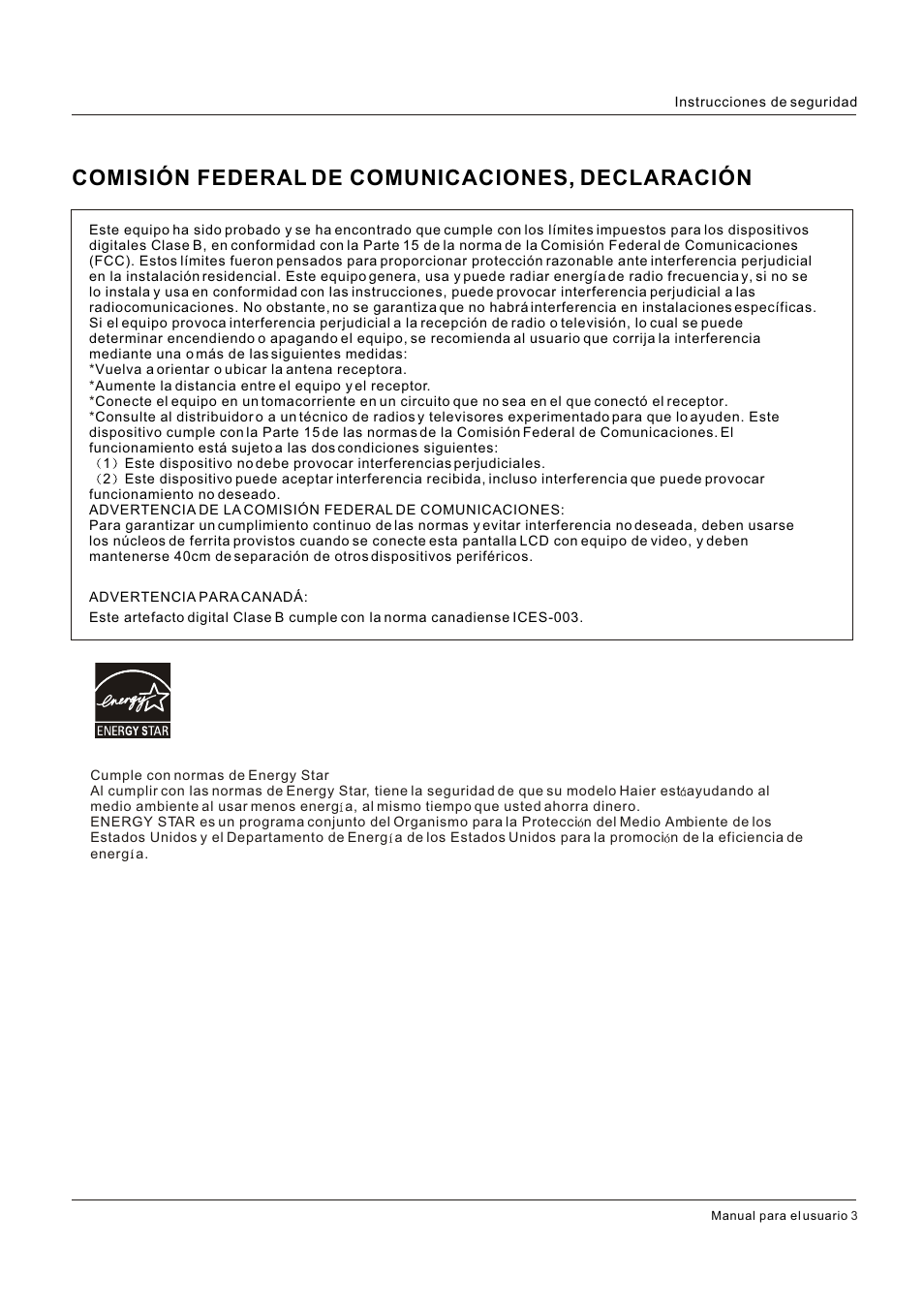 Comisión federal de comunicaciones, declaración | Hitachi HLC26R1 User Manual | Page 87 / 126