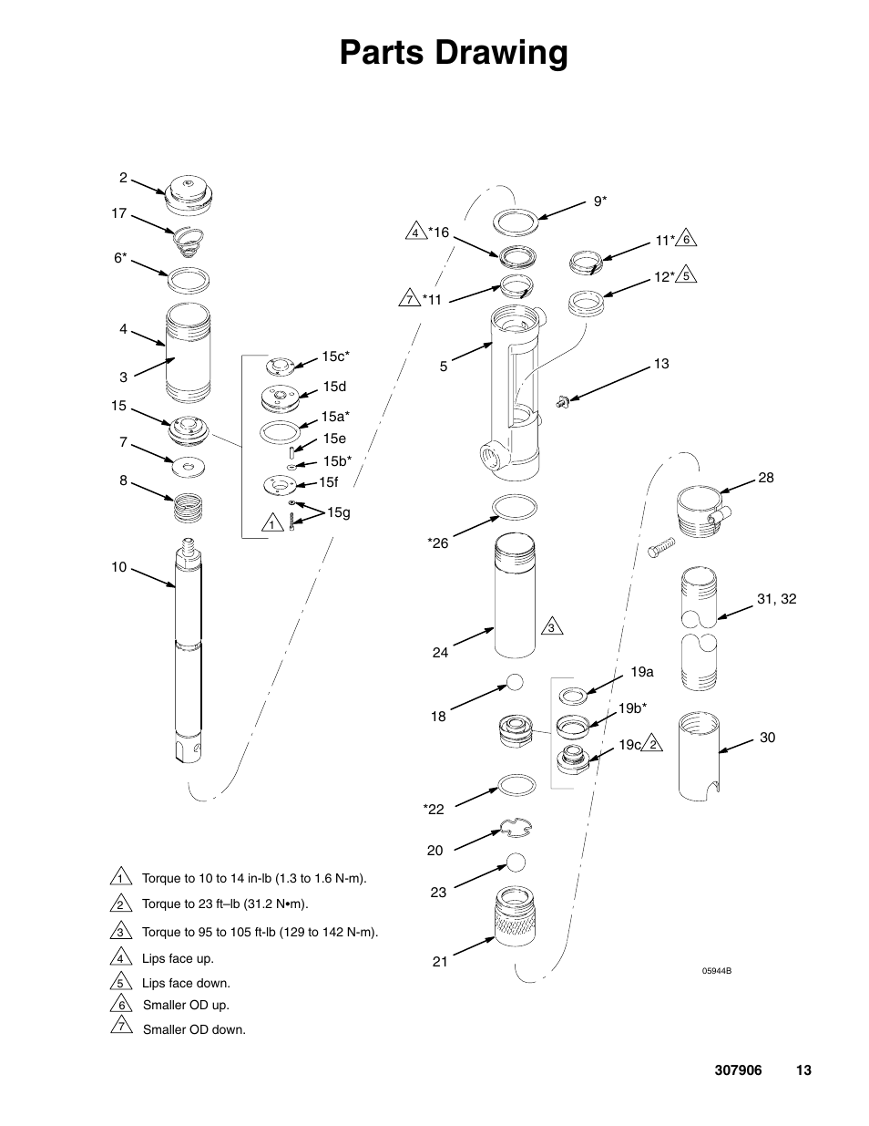 Parts drawing | Hitachi 222104 User Manual | Page 13 / 16