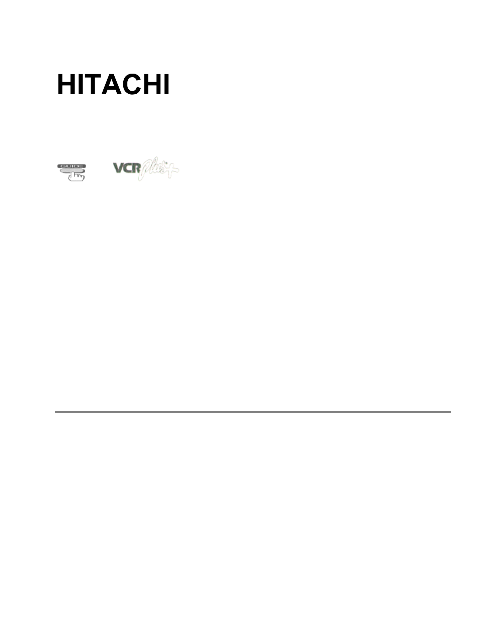 Hitachi VT-FX633A User Manual | 68 pages