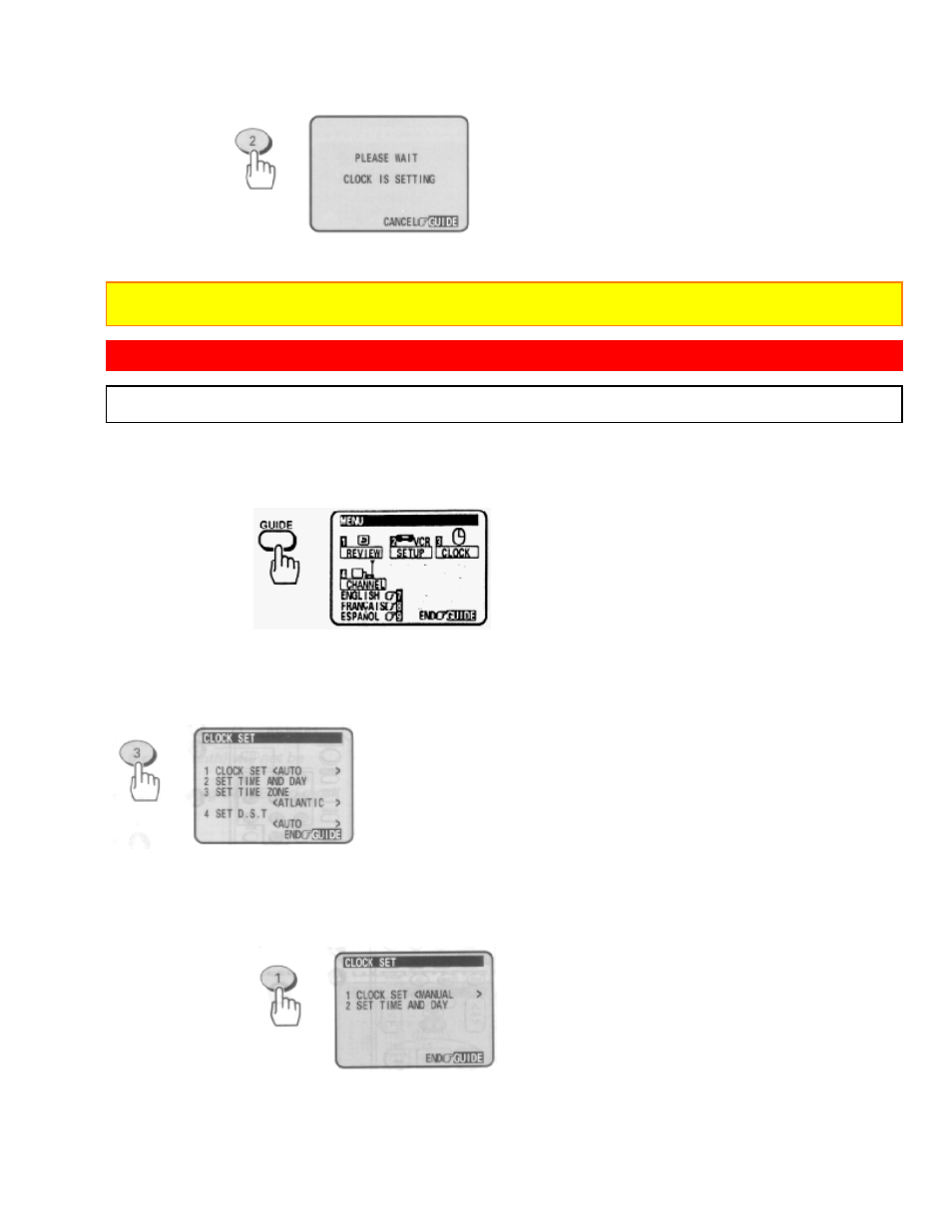 Setting the clock -manually, To set the clock manually | Hitachi VT-FX633A User Manual | Page 21 / 68