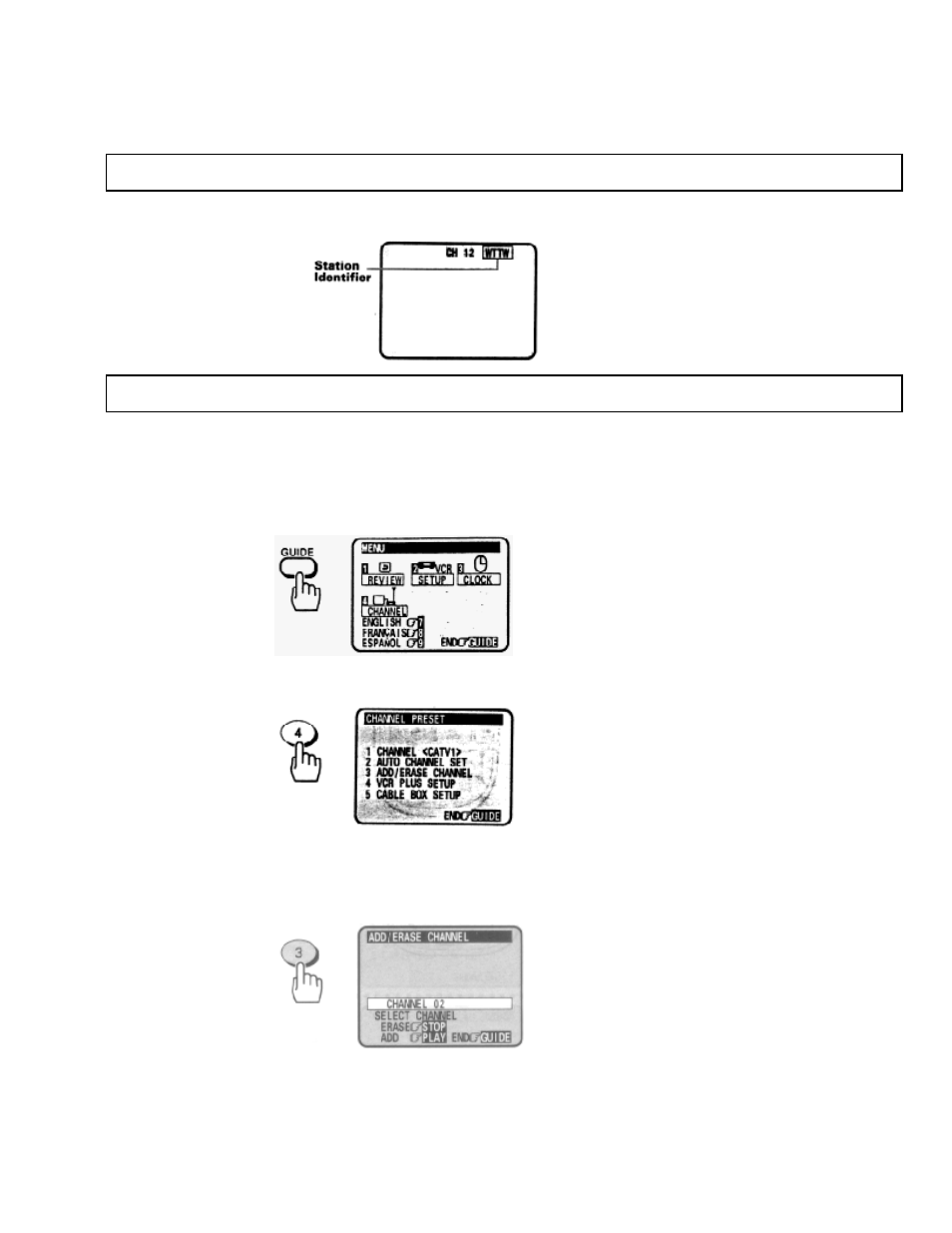 Channel caption (station identifier) | Hitachi VT-FX633A User Manual | Page 25 / 68