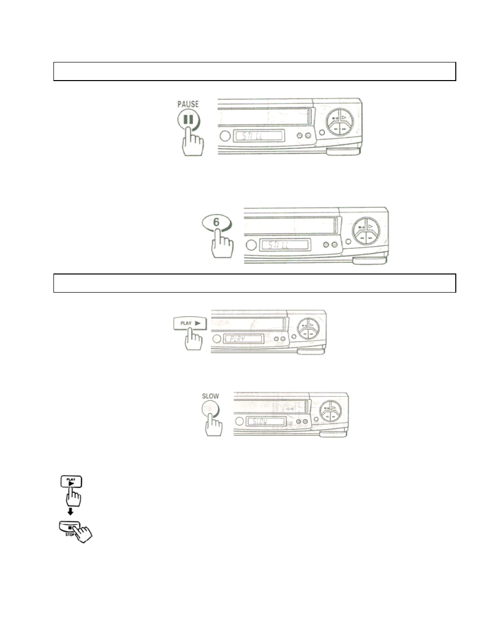 Frame advance slow motion, Frame advance, Slow motion | Hitachi VT-FX633A User Manual | Page 34 / 68
