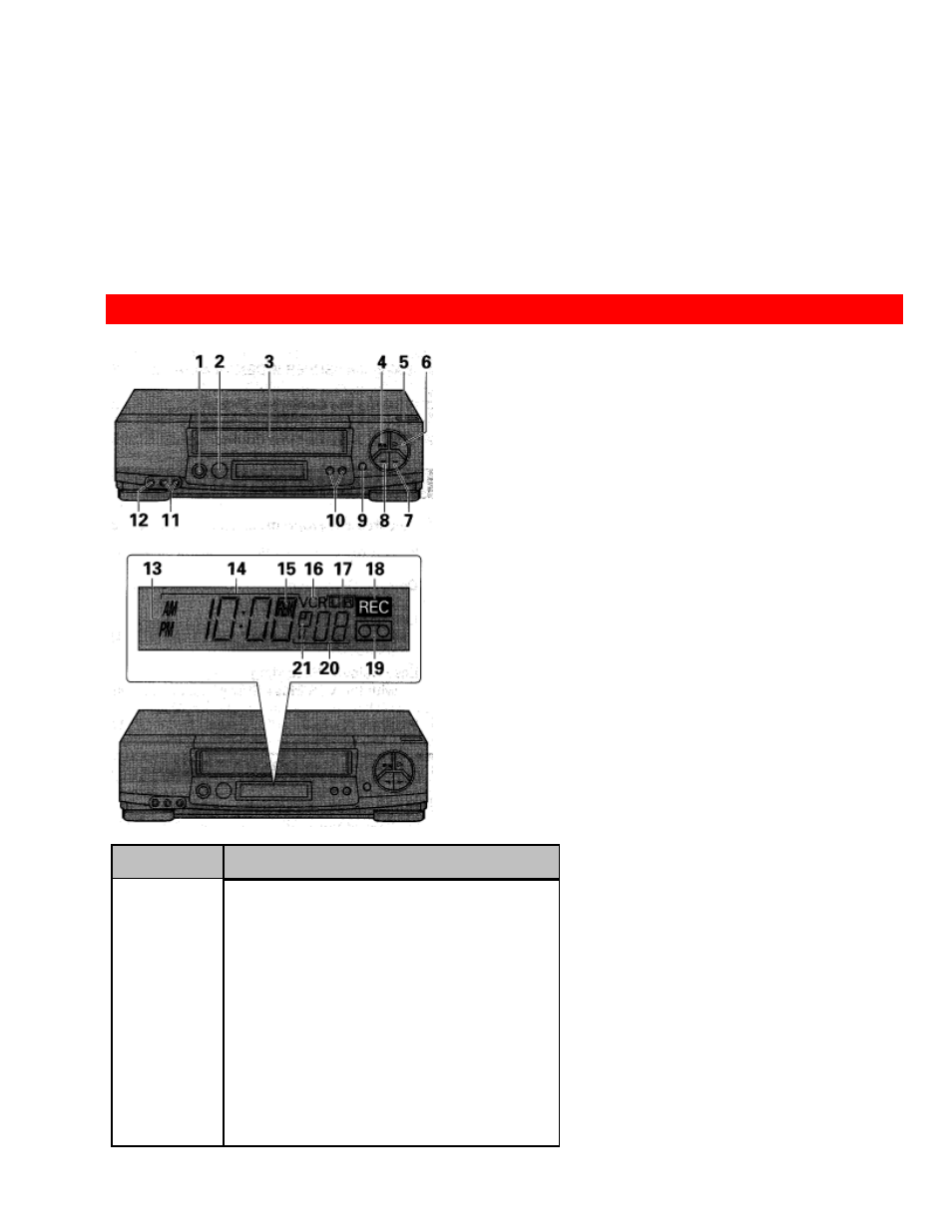 Customer controls, Vcr customer controls | Hitachi VT-FX633A User Manual | Page 7 / 68