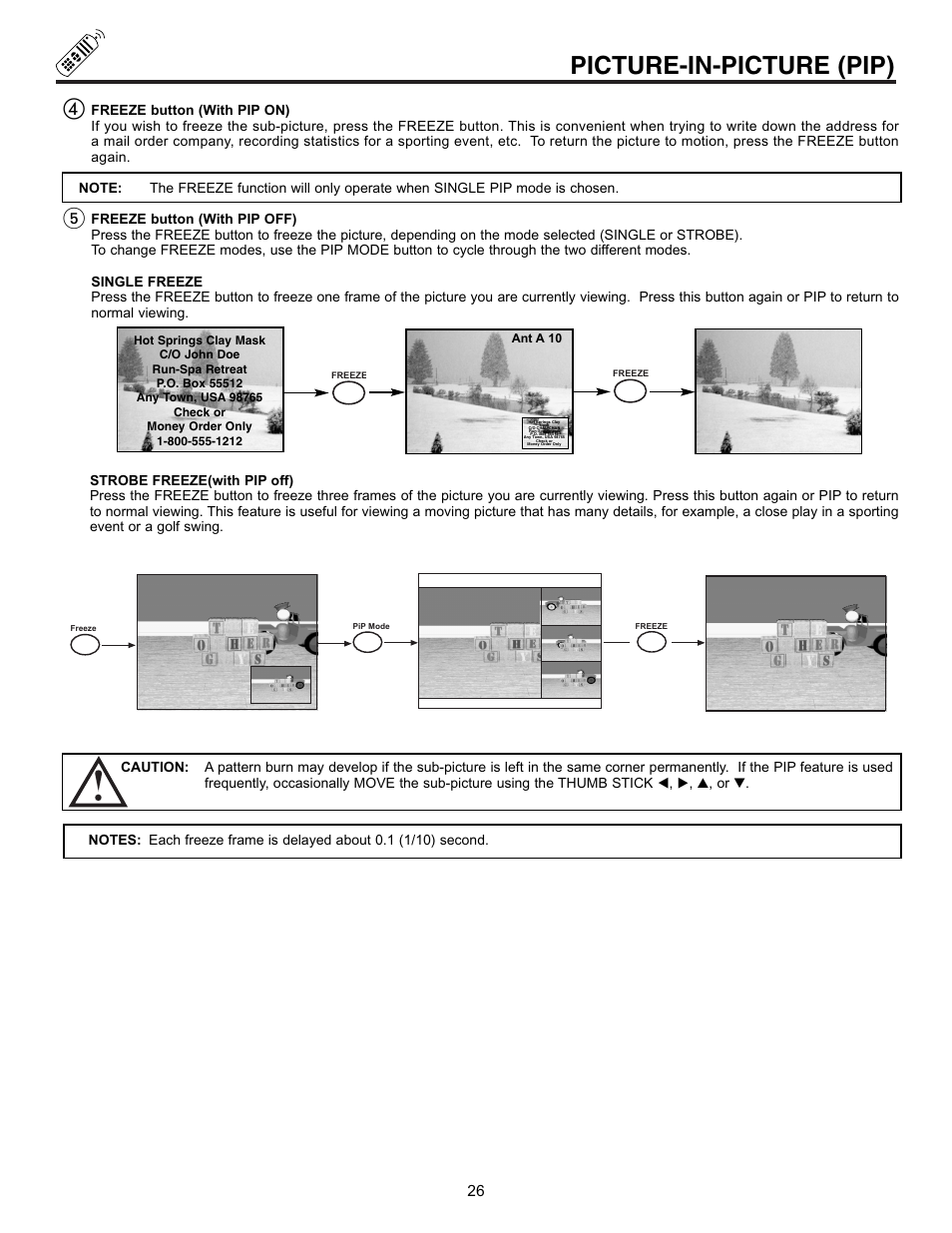 Picture-in-picture (pip) | Hitachi 43FDX10B User Manual | Page 26 / 68