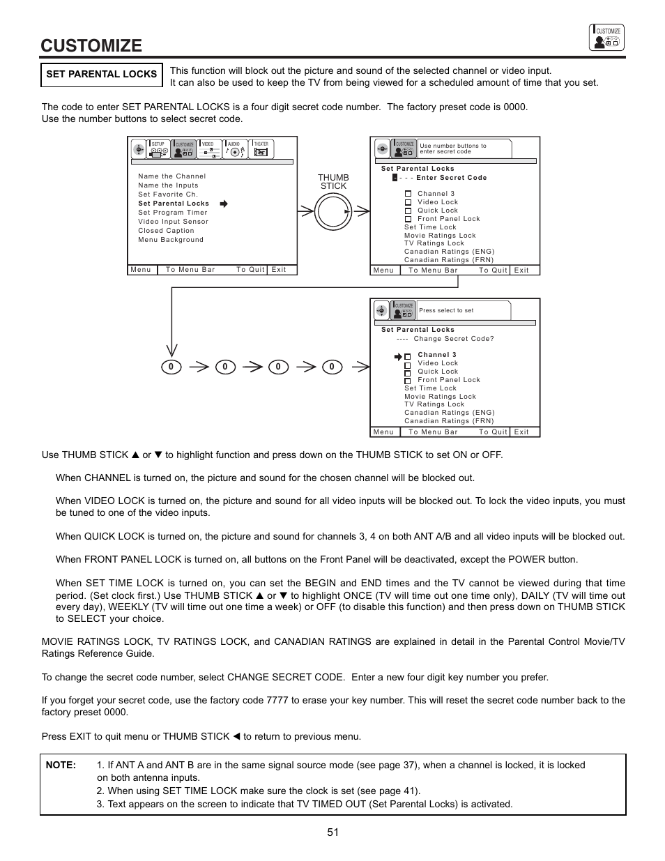 Customize | Hitachi 43FDX10B User Manual | Page 51 / 68