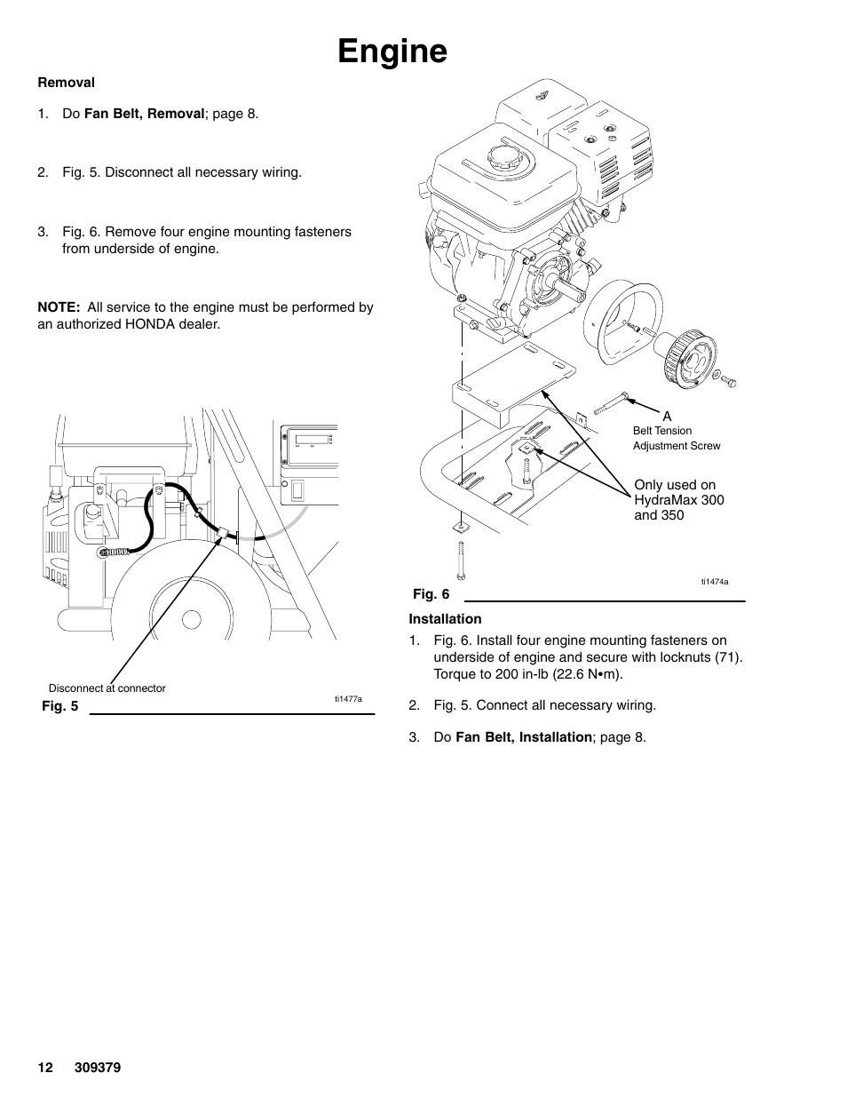 Engine | Hitachi HYDRAMAX 309379 User Manual | Page 12 / 32