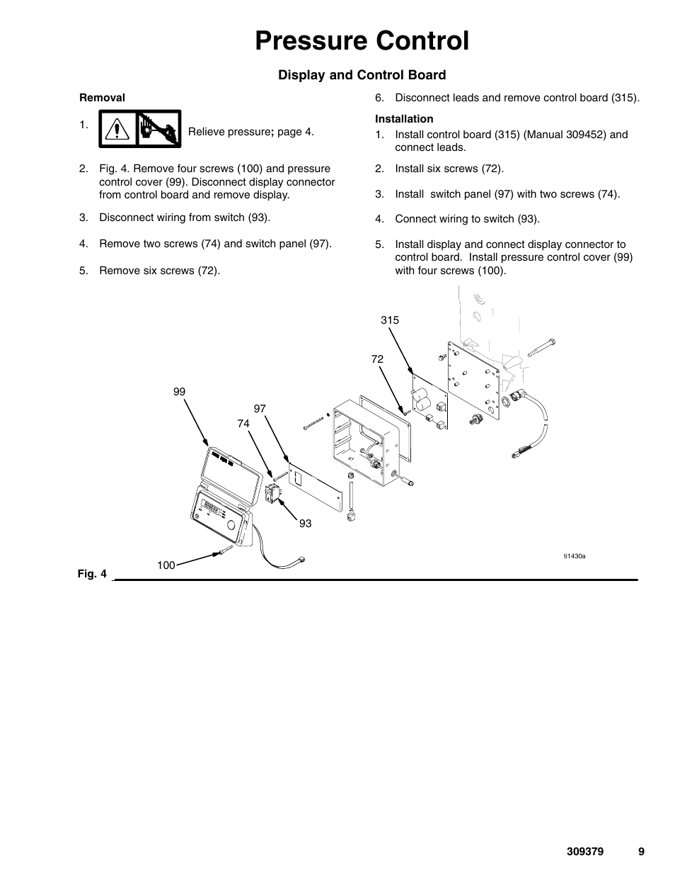 Pressure control | Hitachi HYDRAMAX 309379 User Manual | Page 9 / 32