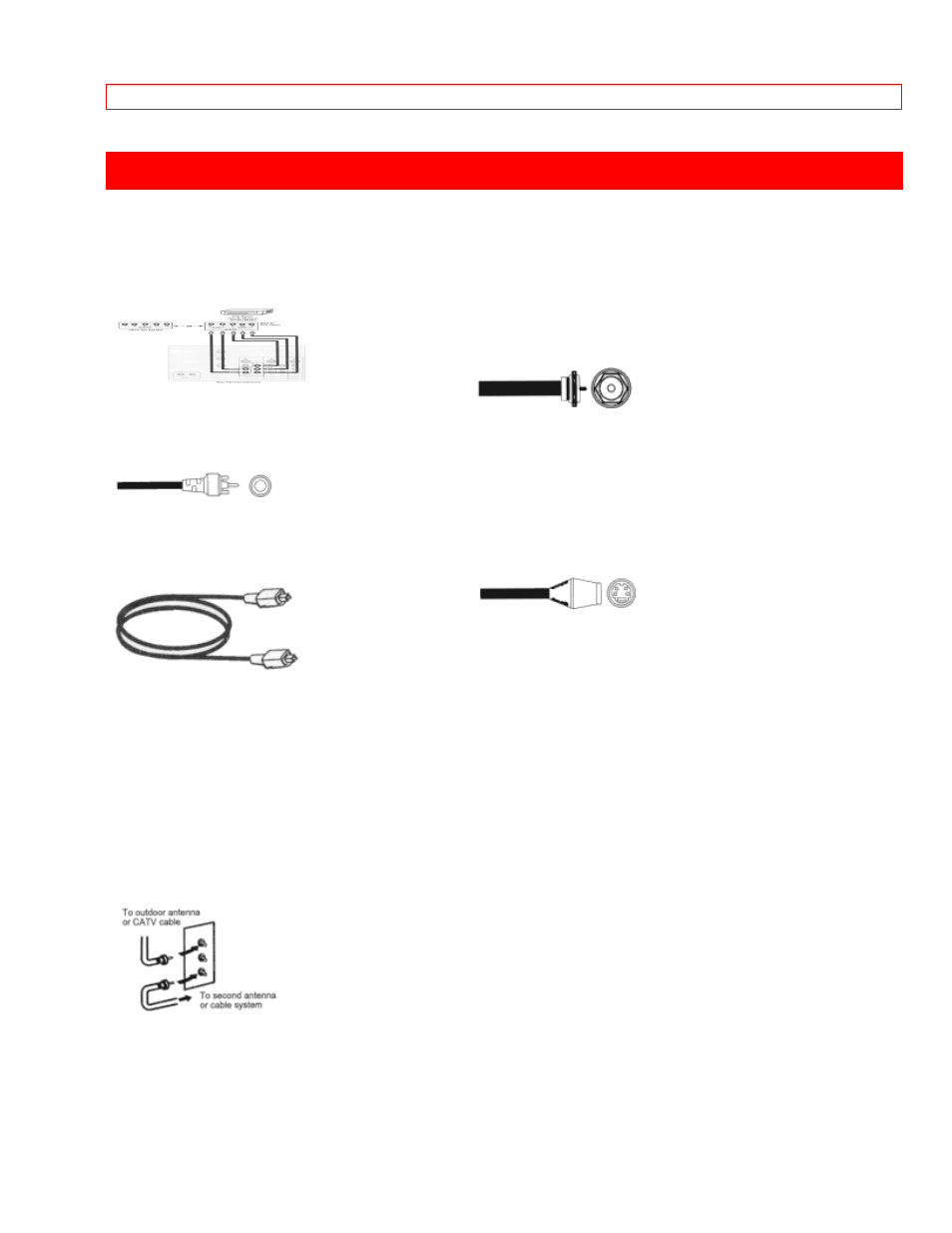 Hook-up cables and connectors, Antenna connections to rear jack panel | Hitachi 61SDX01B User Manual | Page 12 / 99