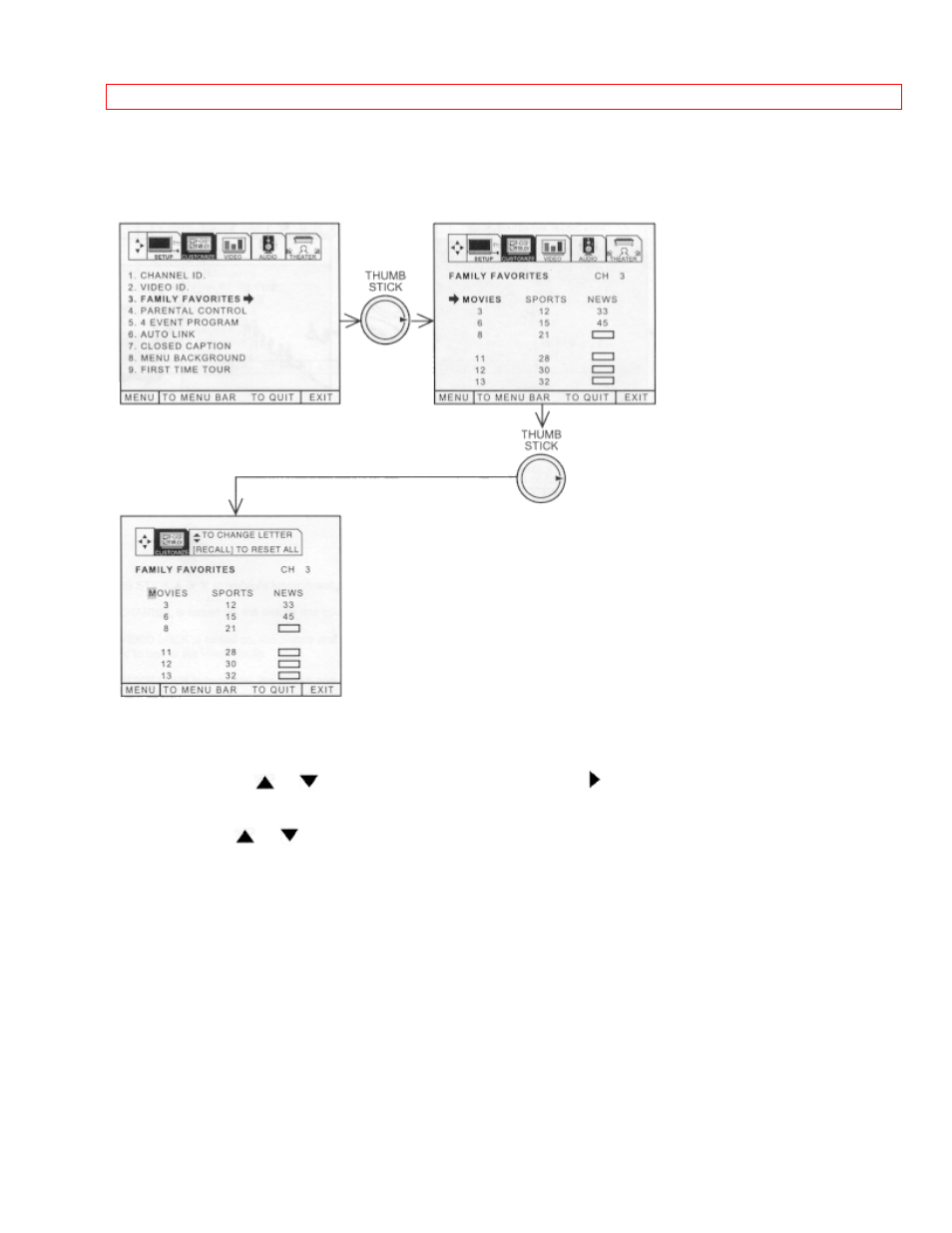 Family favorites (menu) | Hitachi 61SDX01B User Manual | Page 69 / 99