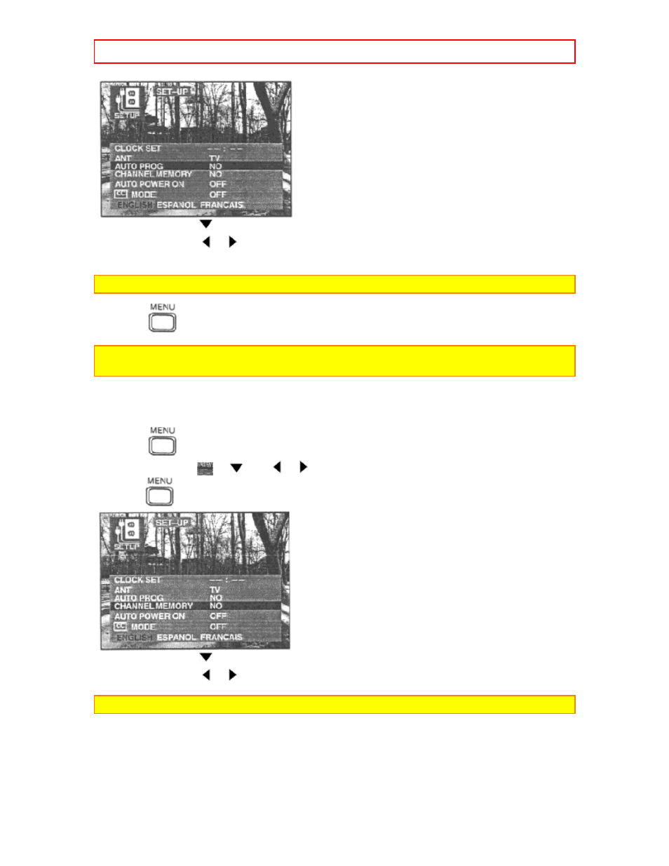 Channel memory, Set-up features - 27 | Hitachi 20CX20B501 User Manual | Page 27 / 31