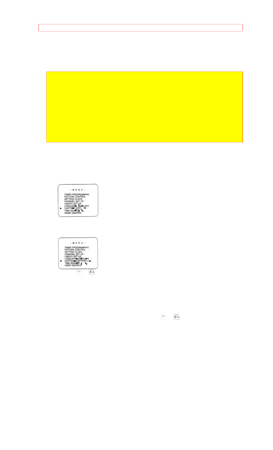 To cancel the closed caption system, When the closed caption mode is on | Hitachi 19VR11B User Manual | Page 33 / 60