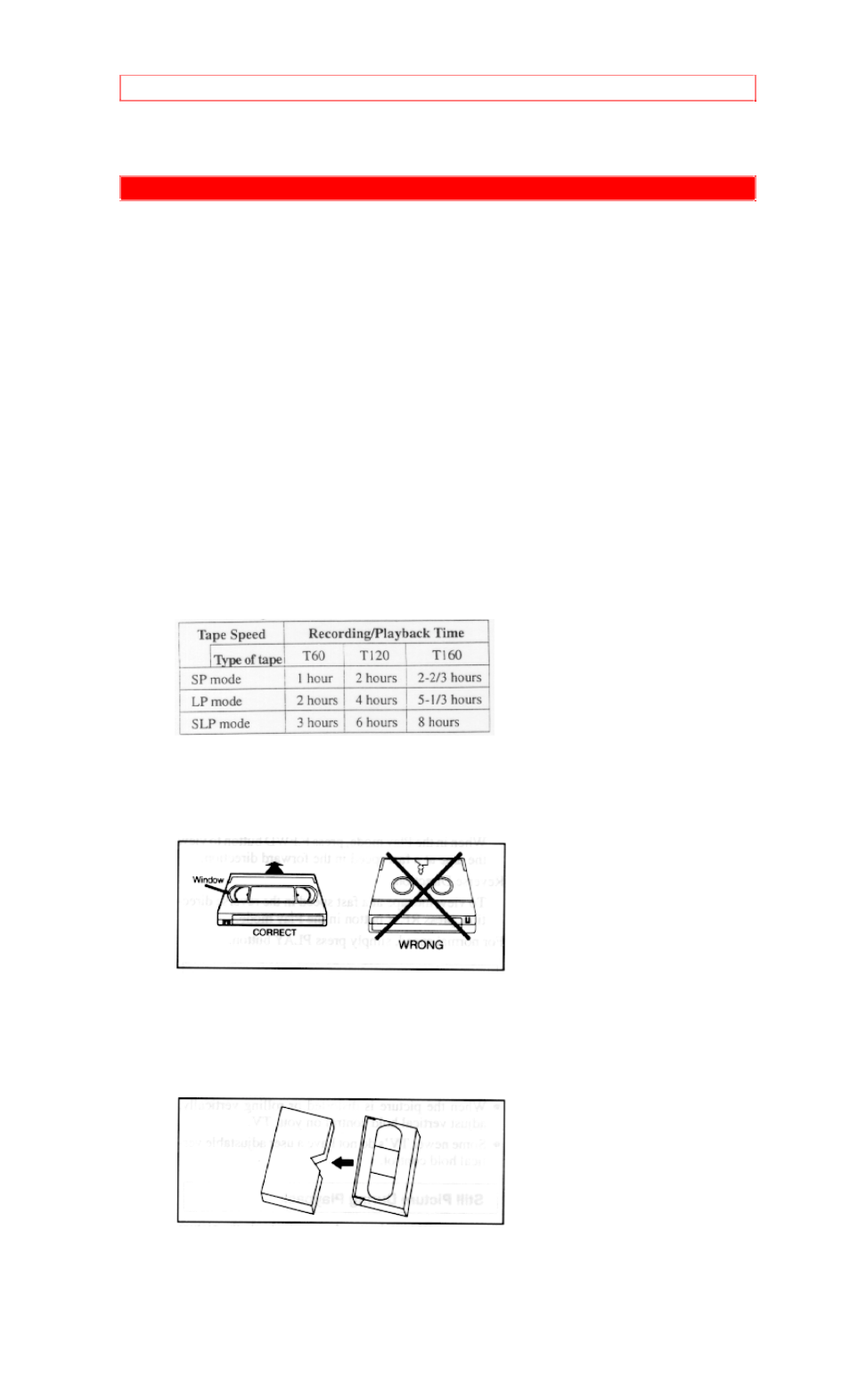Video cassette | Hitachi 13VR10B User Manual | Page 12 / 59