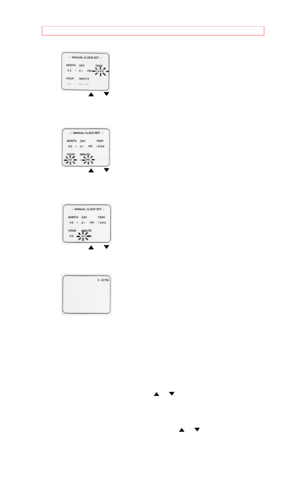 To change clock setting | Hitachi 13VR10B User Manual | Page 25 / 59