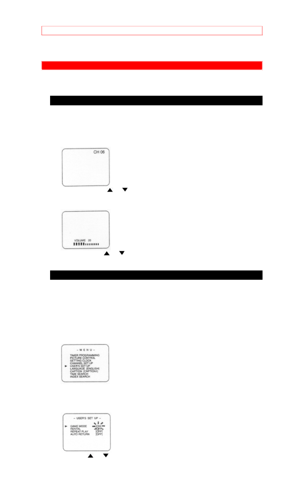 Tv operation, Watching a tv program game mode | Hitachi 13VR10B User Manual | Page 28 / 59
