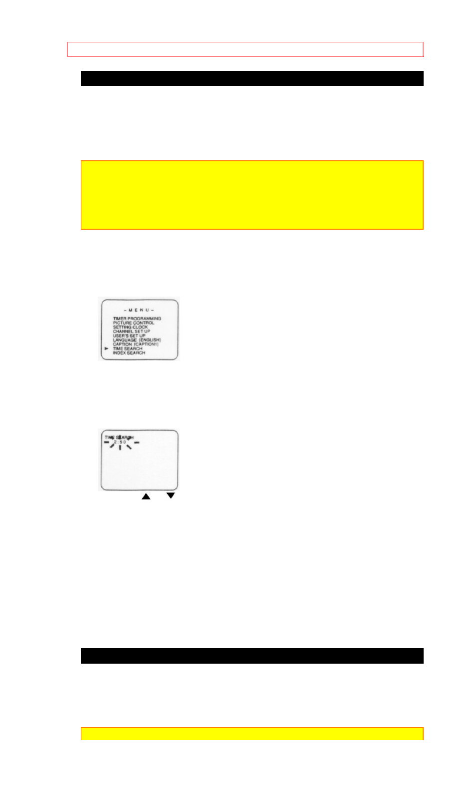 Time search to cancel the time search, Index search | Hitachi 13VR10B User Manual | Page 38 / 59