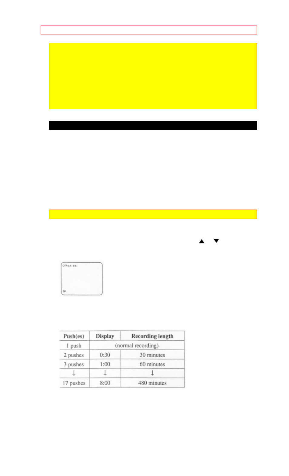 Otr (one touch recording) | Hitachi 13VR10B User Manual | Page 42 / 59