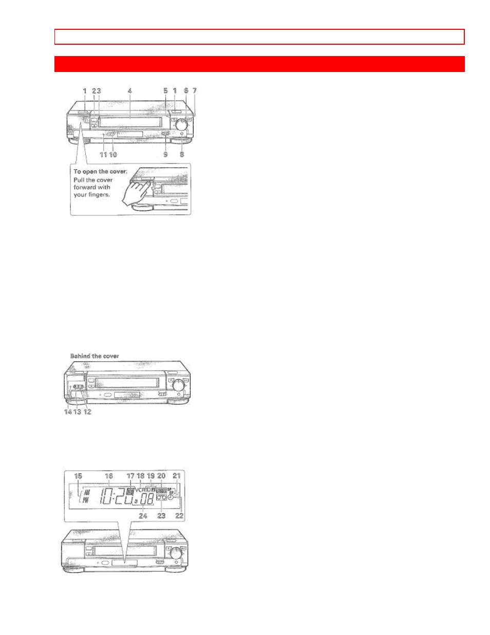 Customer controls, Vcr customer controls | Hitachi VTUX-6450A User Manual | Page 8 / 79