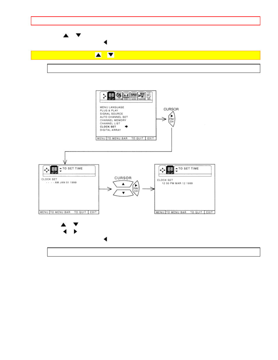 Clock set, Digital array | Hitachi 50GX49B User Manual | Page 39 / 58