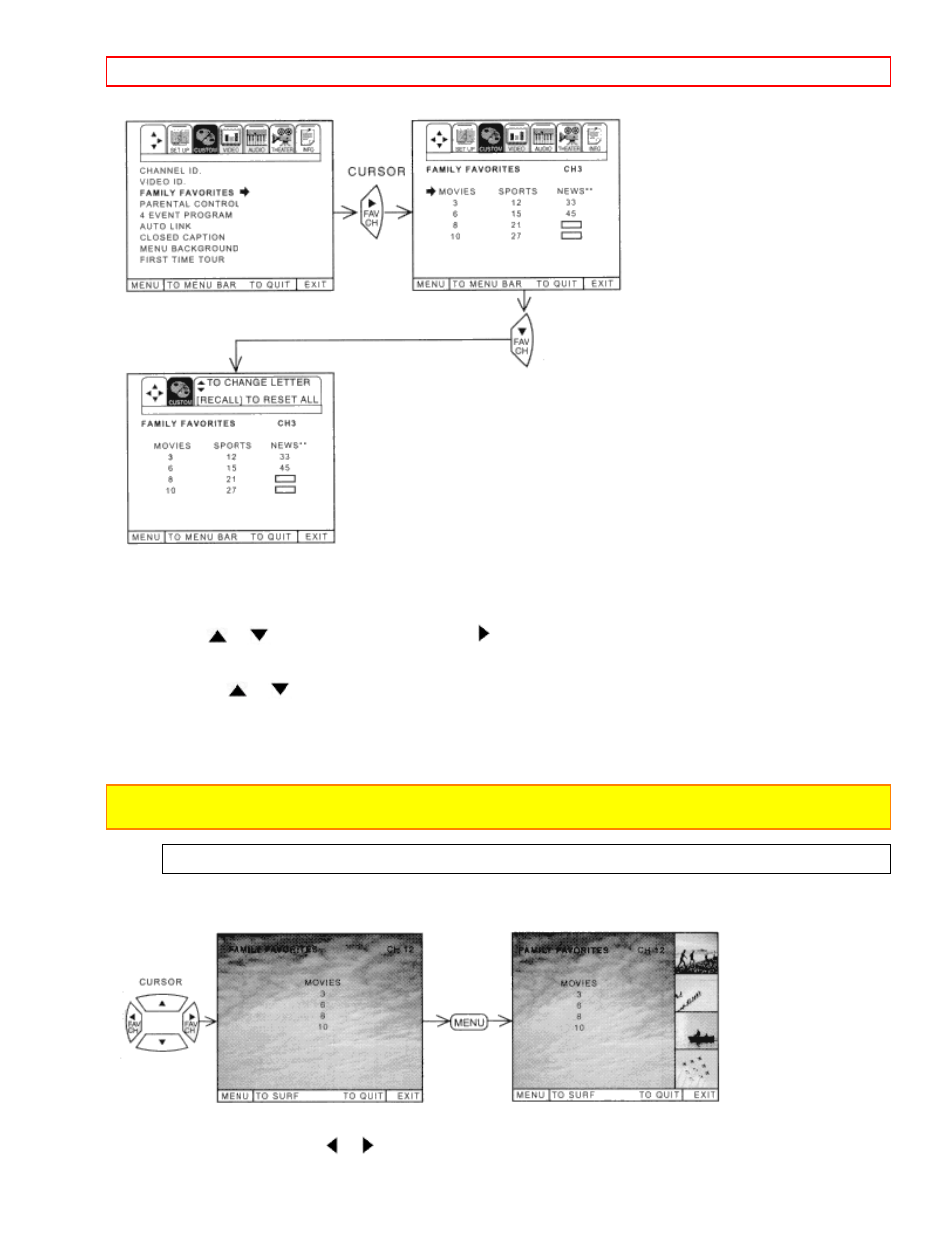 Family favorites (operation) | Hitachi 50GX49B User Manual | Page 43 / 58