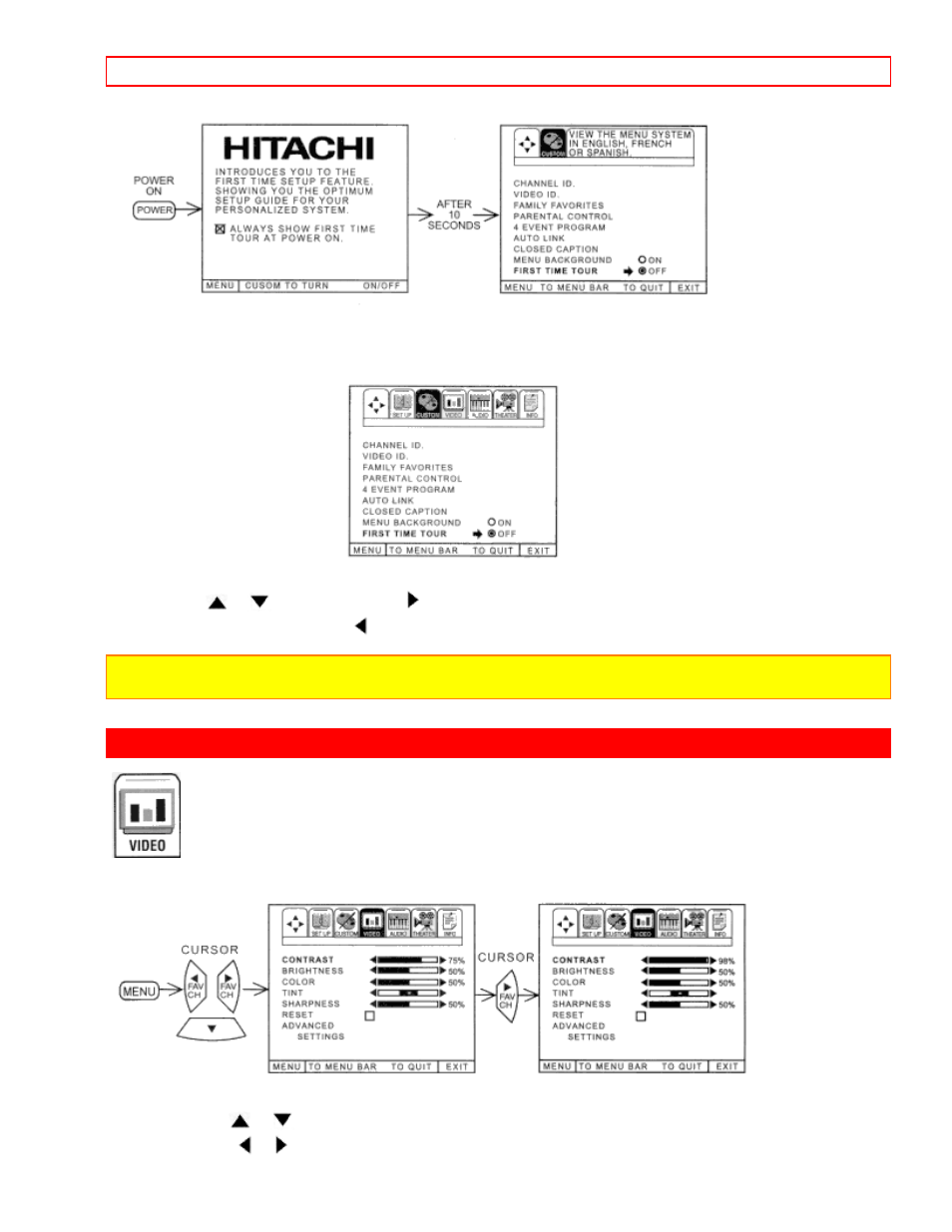 Video | Hitachi 50GX49B User Manual | Page 48 / 58