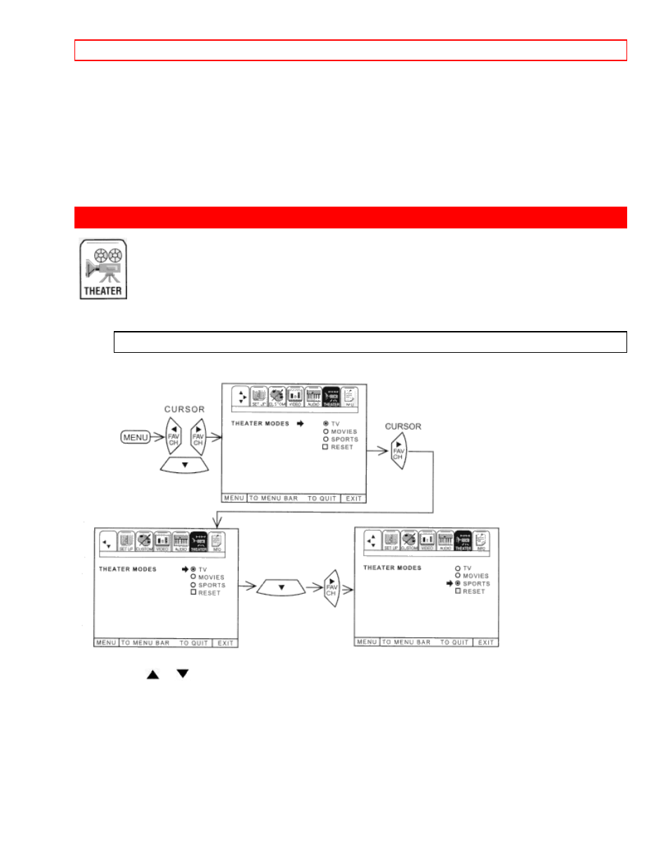 Theater, Theater modes | Hitachi 50GX49B User Manual | Page 52 / 58