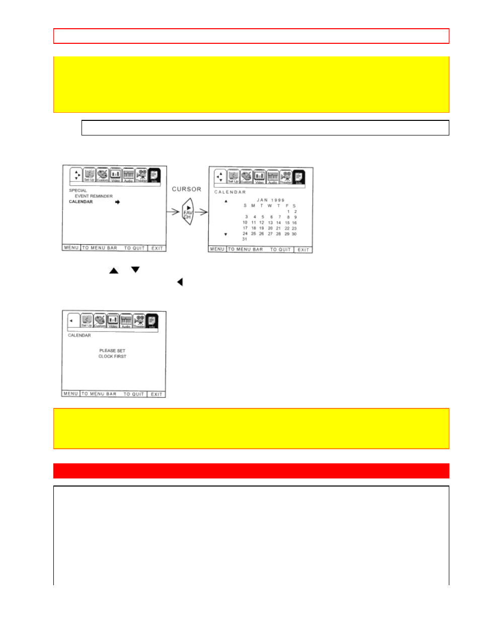 Calendar | Hitachi 50GX49B User Manual | Page 54 / 58