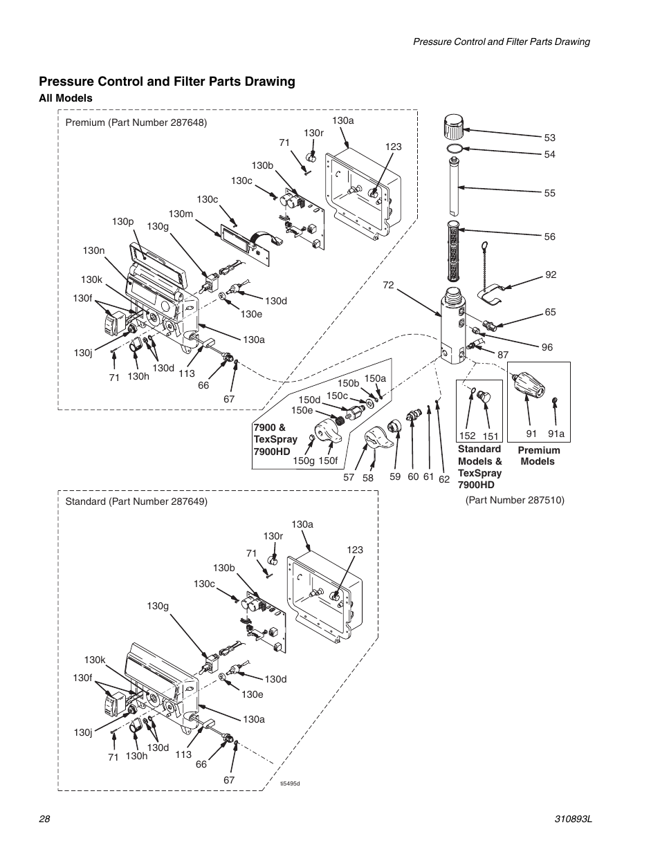 Pressure control and filter parts drawing | Hitachi GMAX II 3900 User Manual | Page 28 / 32