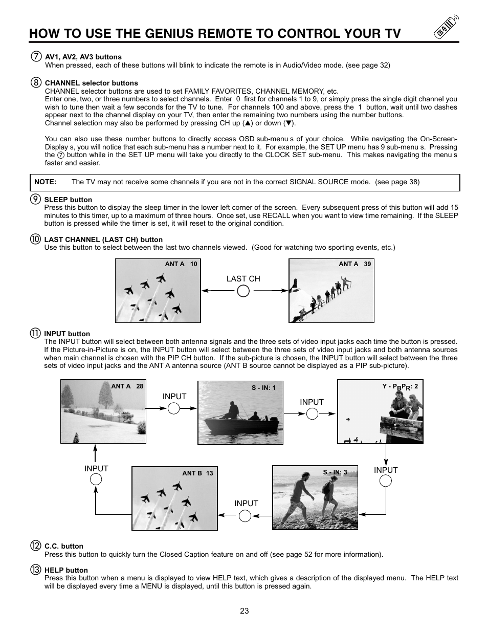 How to use the genius remote to control your tv | Hitachi UltraVision 32UDX10S User Manual | Page 23 / 68