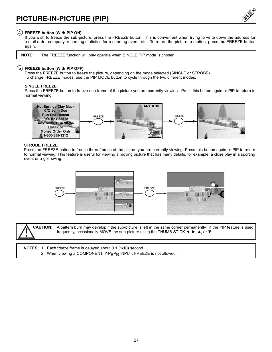 Picture-in-picture (pip) | Hitachi UltraVision 32UDX10S User Manual | Page 27 / 68