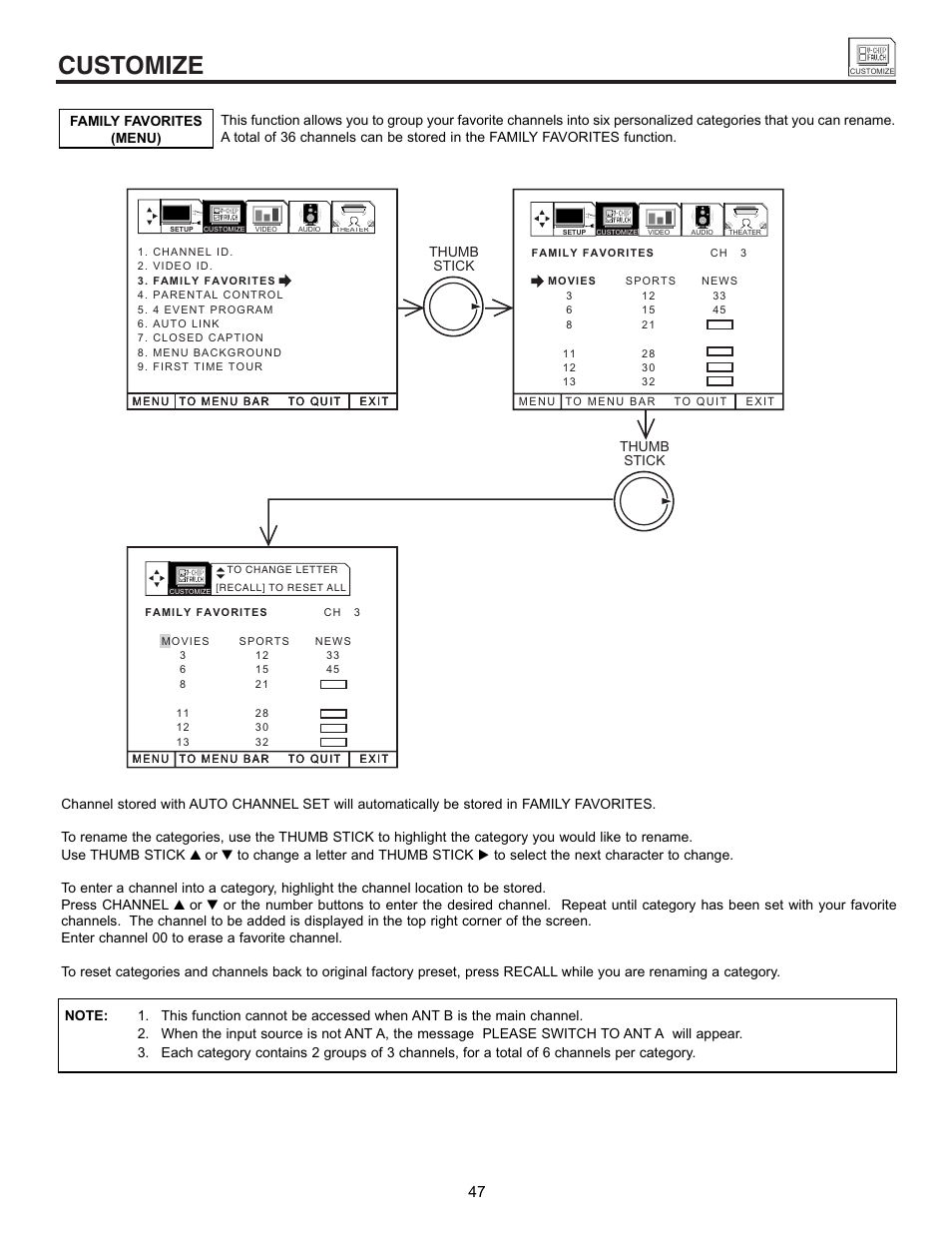 Customize | Hitachi UltraVision 32UDX10S User Manual | Page 47 / 68