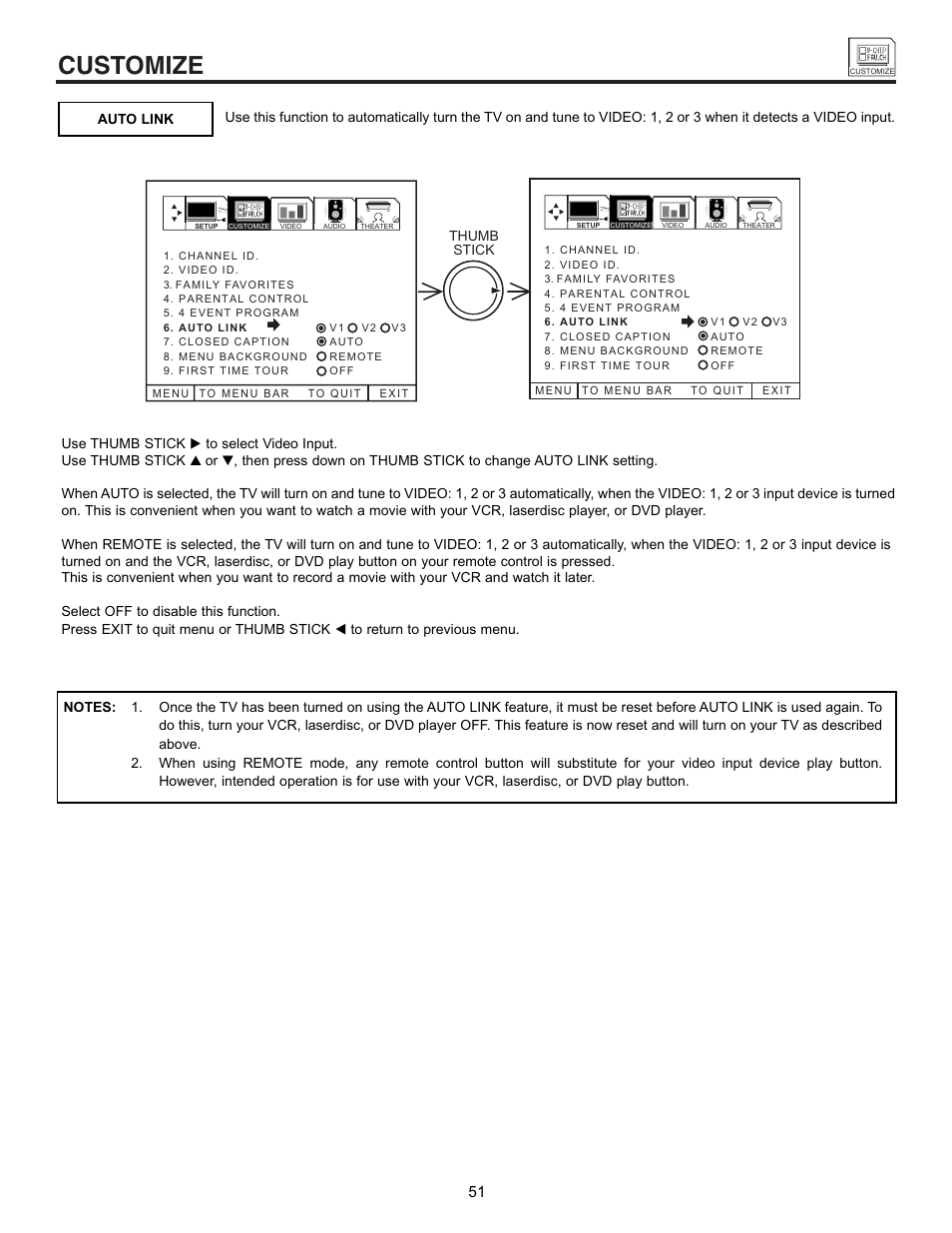 Customize | Hitachi UltraVision 32UDX10S User Manual | Page 51 / 68