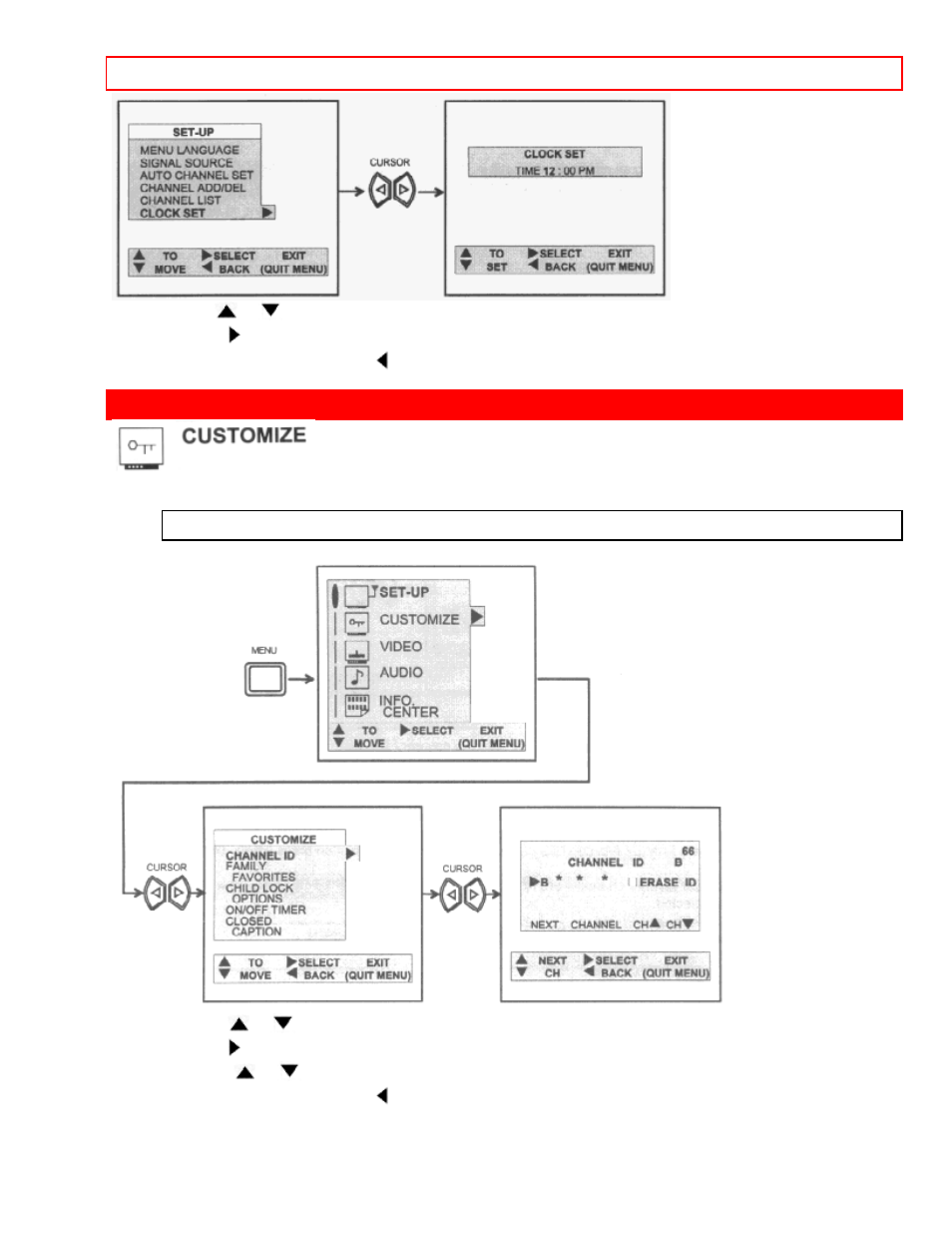 Customize, Customize 25 | Hitachi 27CX21B User Manual | Page 25 / 36