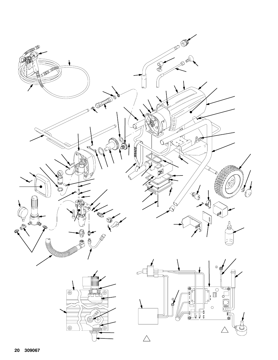 Complete sprayer parts | Hitachi ULTRA R MAX 695 309067 User Manual | Page 20 / 28
