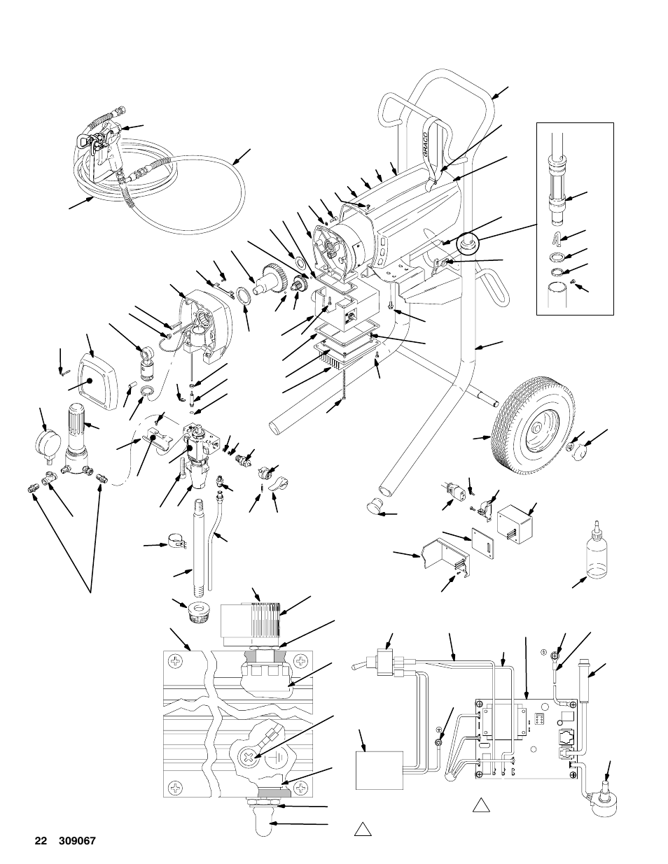 Complete sprayer parts | Hitachi ULTRA R MAX 695 309067 User Manual | Page 22 / 28