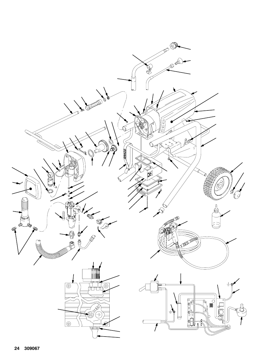 Complete sprayer parts | Hitachi ULTRA R MAX 695 309067 User Manual | Page 24 / 28