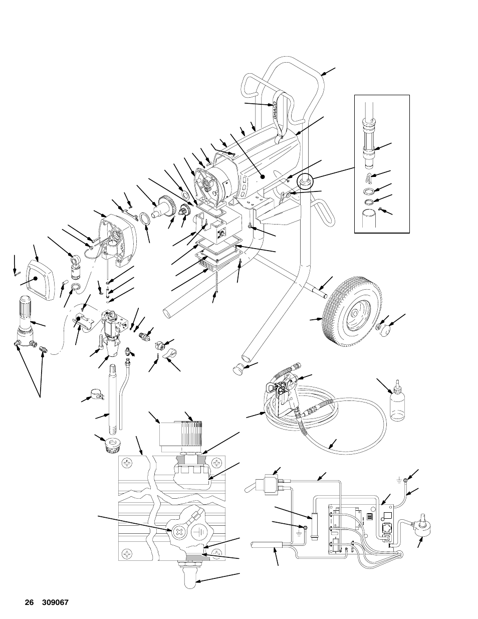 Complete sprayer parts | Hitachi ULTRA R MAX 695 309067 User Manual | Page 26 / 28