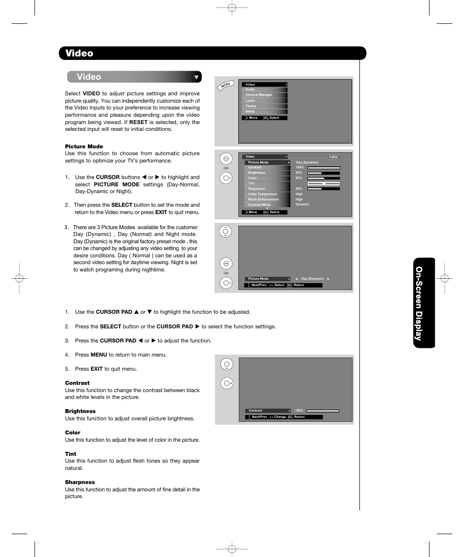 Video | Hitachi P50T501 User Manual | Page 42 / 159