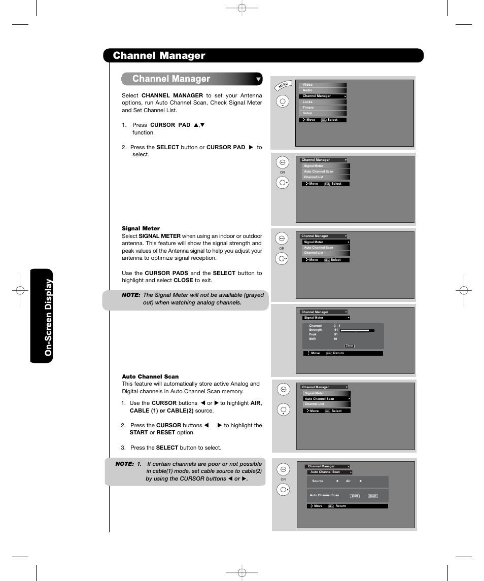 Channel manager | Hitachi P50T501 User Manual | Page 47 / 159