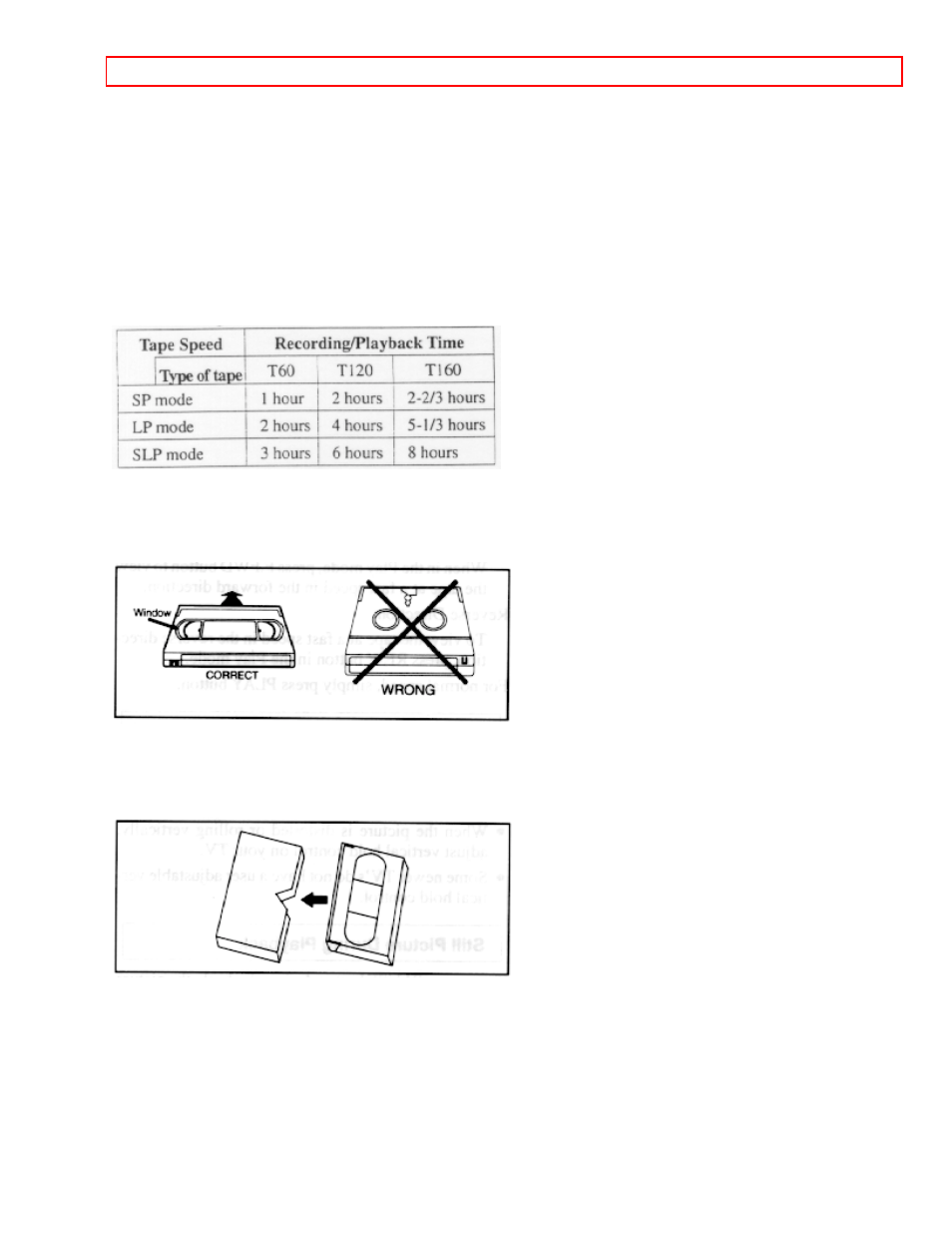 Precautions, Three different tape speeds, Inserting a cassette | Removing a cassette, Erase prevention | Hitachi VT-FX600A User Manual | Page 8 / 43