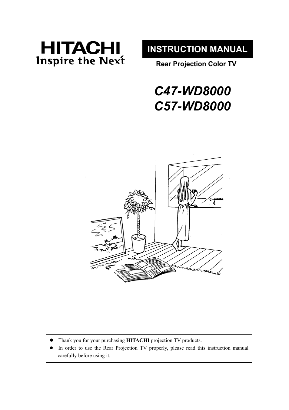 Hitachi C47-WD8000 User Manual | 68 pages