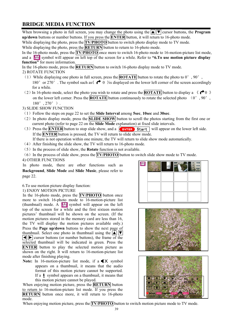 Bridge media function | Hitachi C47-WD8000 User Manual | Page 39 / 68