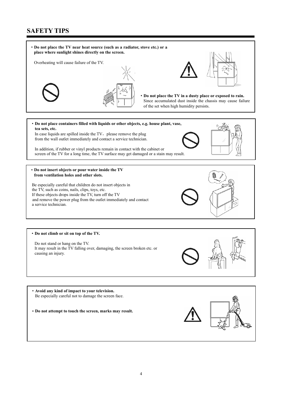 Safety tips | Hitachi C47-WD8000 User Manual | Page 4 / 68