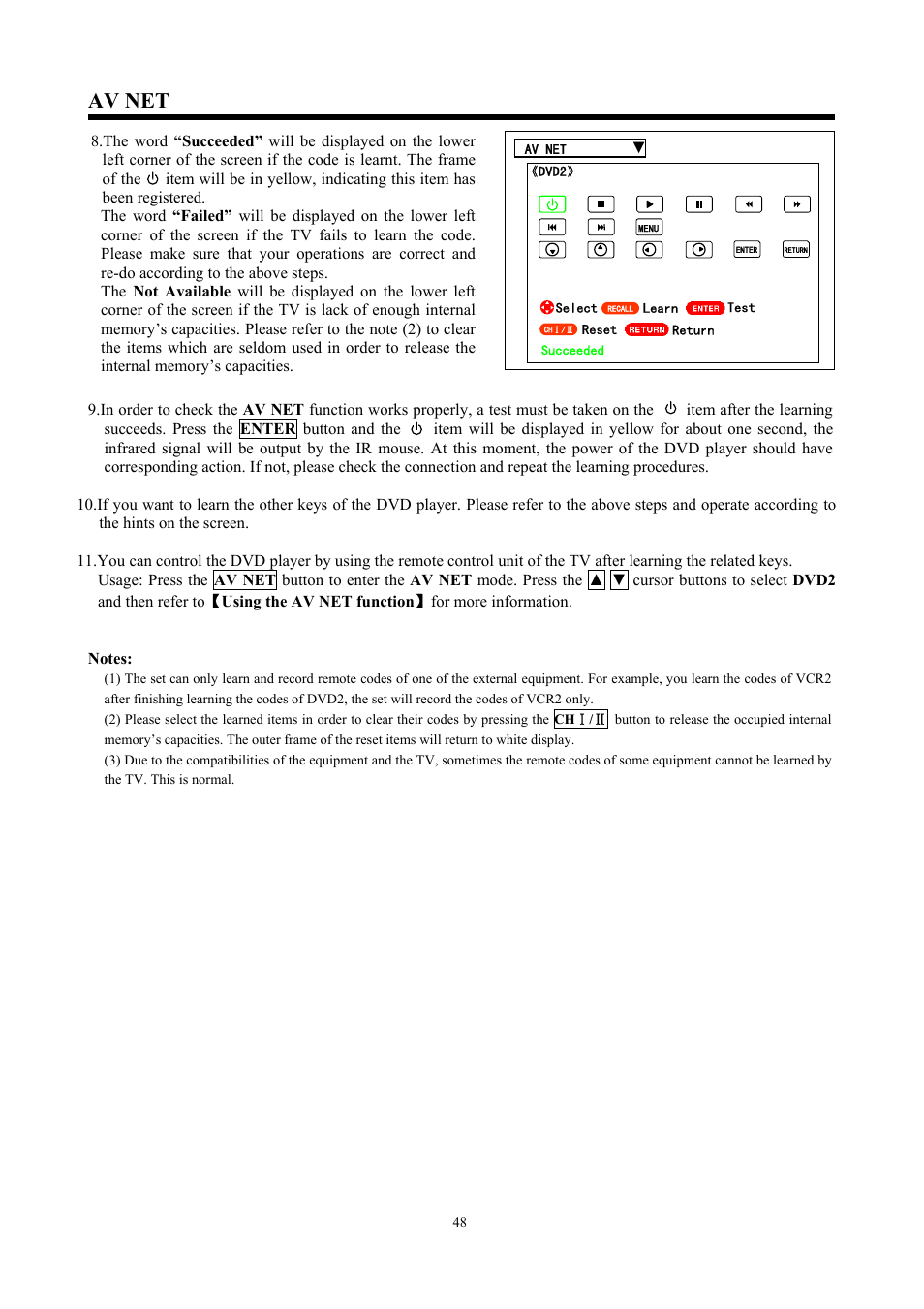 Av net | Hitachi C47-WD8000 User Manual | Page 48 / 68