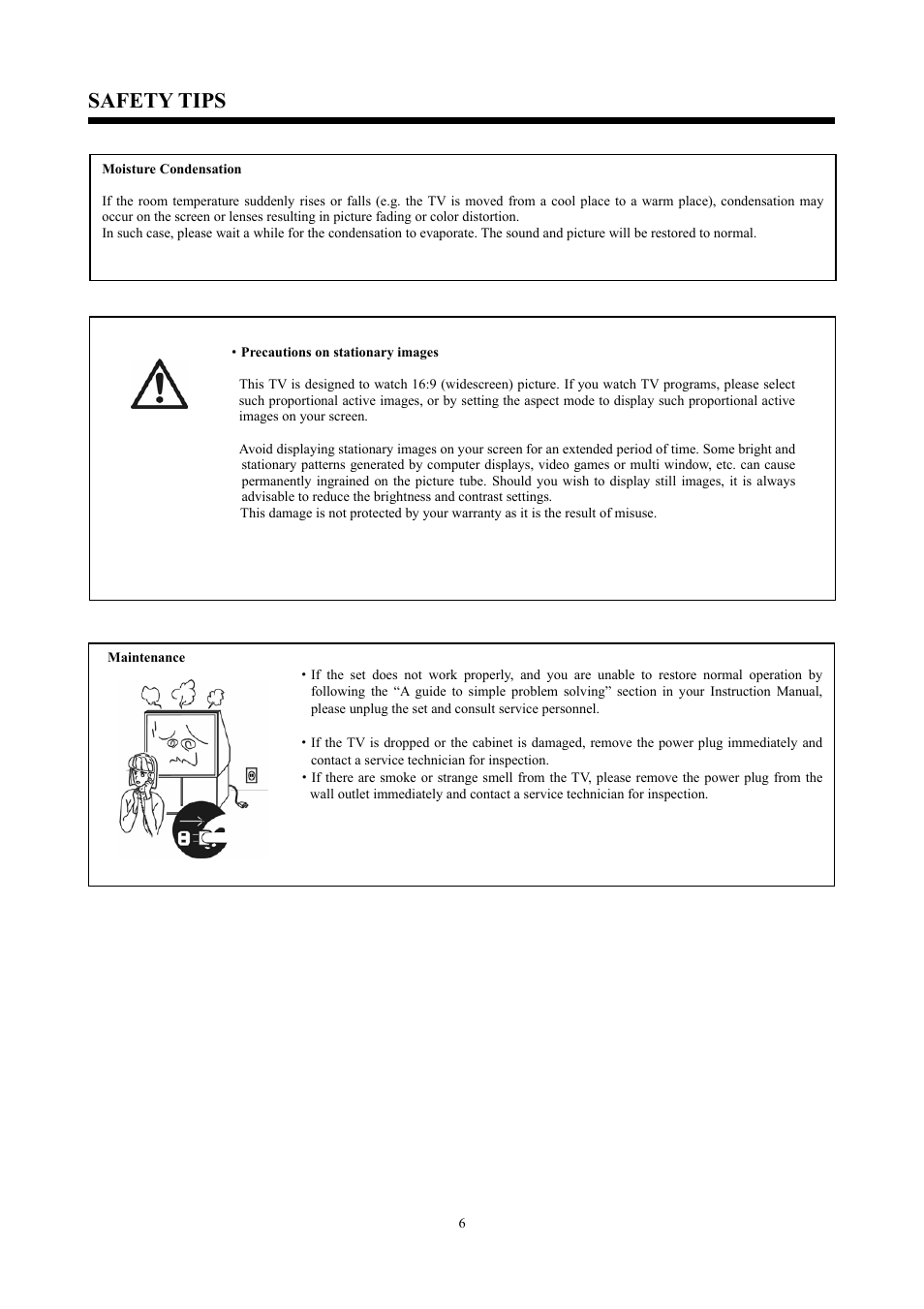 Safety tips | Hitachi C47-WD8000 User Manual | Page 6 / 68