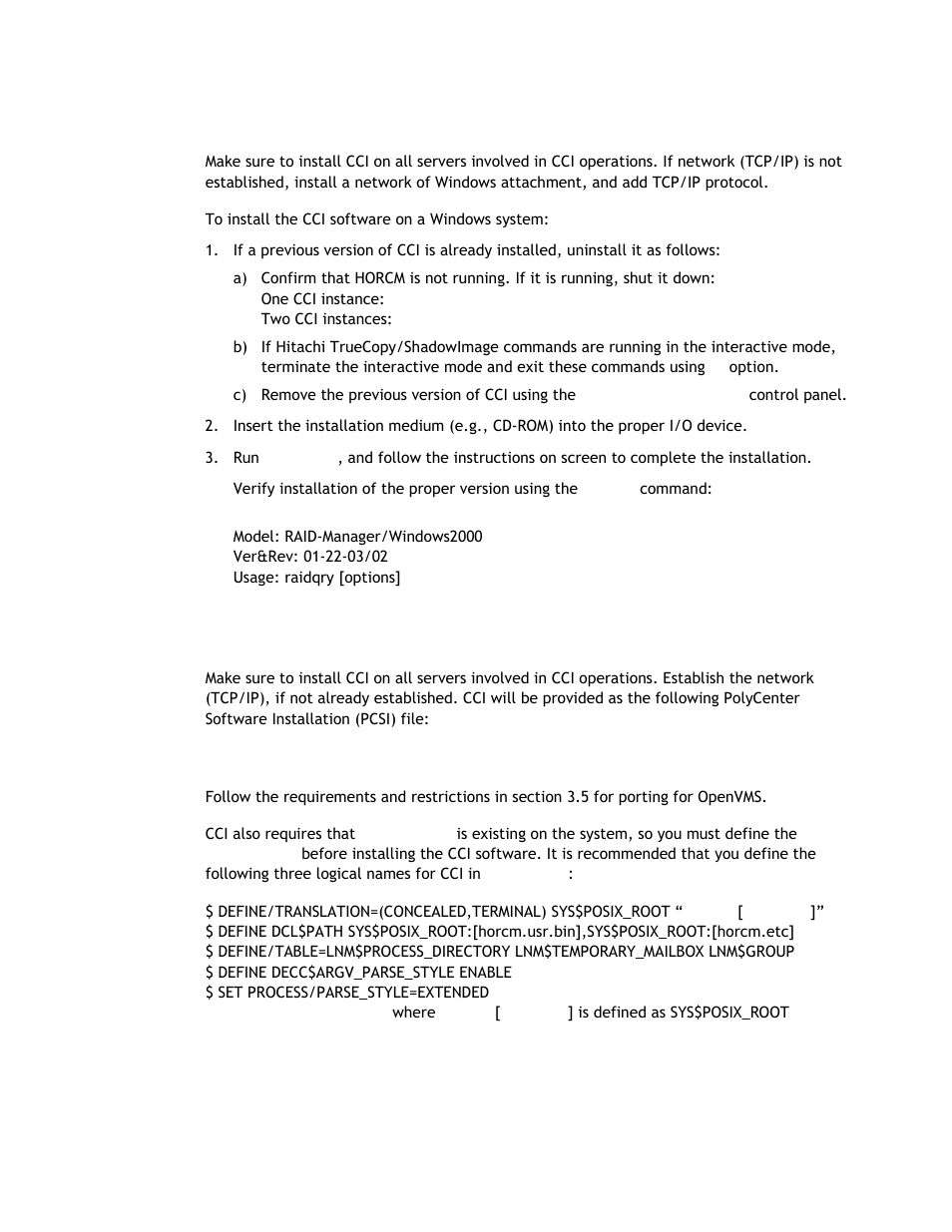 2 software installation for windows systems, 3 software installation for openvms® systems | Hitachi TAGMASTORE MK-90RD011-25 User Manual | Page 149 / 388