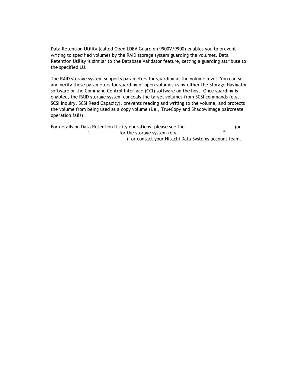 2 hitachi data retention utility (open ldev guard) | Hitachi TAGMASTORE MK-90RD011-25 User Manual | Page 24 / 388