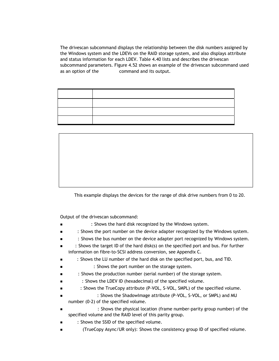 7 drivescan subcommand | Hitachi TAGMASTORE MK-90RD011-25 User Manual | Page 289 / 388