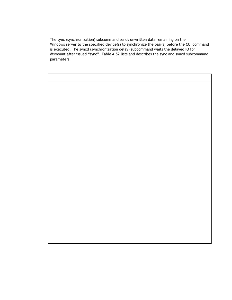 9 sync and syncd subcommands | Hitachi TAGMASTORE MK-90RD011-25 User Manual | Page 291 / 388